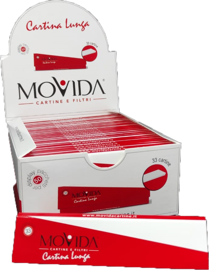 COD 60p - BOX DA 60 LIBRETTI CON 33 CARTINE LUNGHE 14g (TRASPARENTE) -  Movida